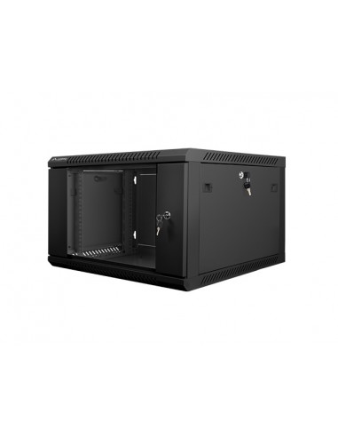 Armario rack lanberg 6u 600x600x368 auto ensamblado 19 pulgadas pulgadas hasta 60 kg negro