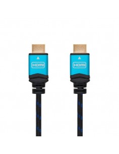 Cable hdmi (a) to hdmi (a) 4k 1.5m nanocable black m - m - 60hz - 18gbps - v2.0 - trenzado
