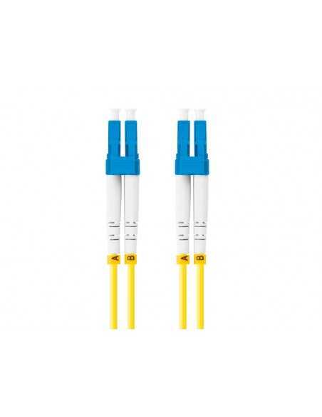 Latiguillo fibra optico lc - upc lanberg 1m mono duplex g657a1 lszh amarillo