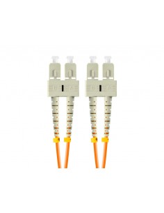 Latiguillo fibra optica sc - upc lanberg 2m multi duplex om2 50 - 125 lszh naranja