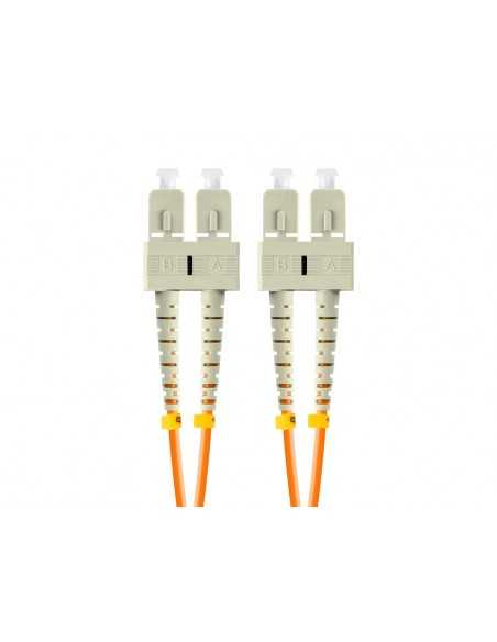 Latiguillo fibra optica sc - upc lanberg 2m multi duplex om2 50 - 125 lszh naranja