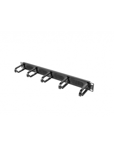 Organizador de cables lanberg 5 anillos 19 pulgadas 1u tipo b negro