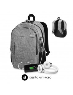 Mochila subblim urban lock para portatil 16 pulgadas gris