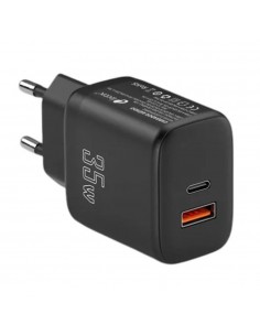 Cargador de pared leotec lecsph35w2k 35w usb tipo a - usb tipo c