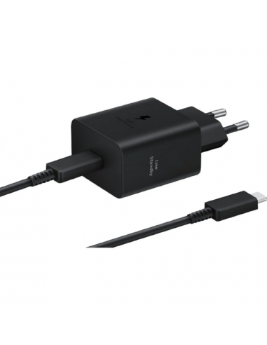 Cargador samsung usb - c 45w negro con cable ep - t4511xbegeu