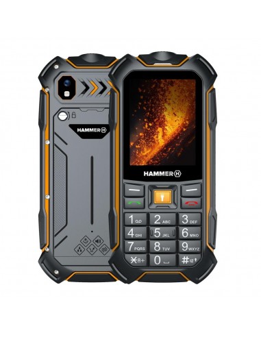 Telefono movil rugerizado hammer boost 2 lte 2.4 pulgadas - 2mpx - 4g - negro - naranja