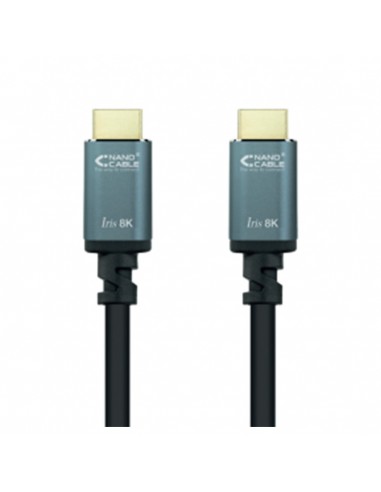 Cable nanocable hdmi 2.1 iris 8k macho - macho 2m negro