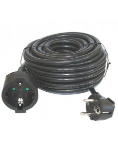 Cable prolongador de corriente silver electrics 3m - 3x 1.5mm - 250v - 16a - 3.500w negro