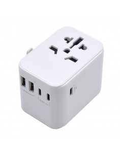 Enchufe universal ewent ew1470 eu - usa - uk - aus 2 x usb - 3 x usb tipo c