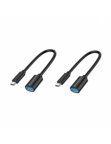 Adaptador usb tipo c a usb tipo a conceptronic 20cm - macho - hembra - pack 2 unidades
