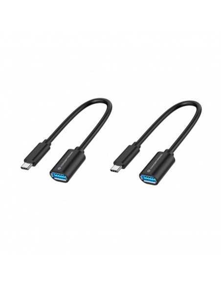 Adaptador usb tipo c a usb tipo a conceptronic 20cm - macho - hembra - pack 2 unidades