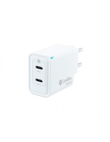 Cargador usb de pared coolbox 35w 2 x usb tipo c