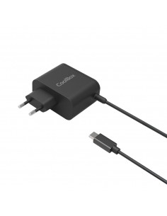 Adaptador cargador rapido de corriente coolbox gan usb - c 65w