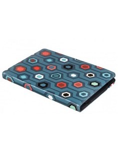 Funda bookcase universal silver ht + protector de pantalla
