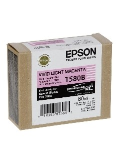 Cartucho tinta epson t580b magenta vivo claro 80ml stylus pro 3880