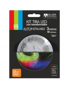 Kit tira led silver electronics 540 lm - m - 3m - 12v - 7.2w - m - rgb