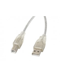 Cable impresora lanberg usb a - usb b macho - macho ferrita 3m transparente