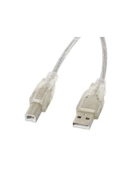 Cable impresora lanberg usb a - usb b macho - macho ferrita 3m transparente
