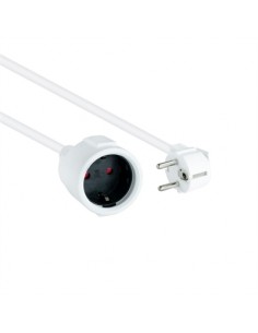 Cable de alimentacion schuko nanocable 2m - macho - hembra - blanco