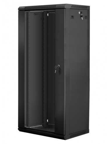 Armario rack lanberg 27u 600 x 450 19 pulgadas carga maxima 60kg negro