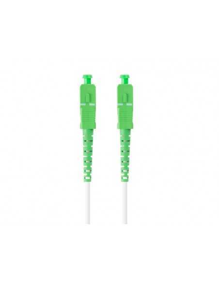 Latiguillo fibra optica sc - apc lanberg 5m mono simplex g657b3 lszh blanco