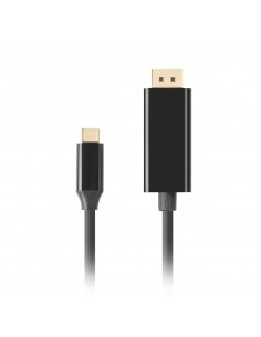 Cable usb tipo c a displayport 4k lanberg 3m - macho - macho - negro
