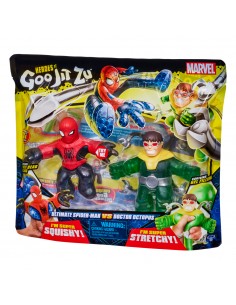 Pack de 2 figuras bandai goo jit zu marvel hÃ©roes spiderman vs dr octopus