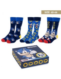 Pack calcetines 3 piezas sonic talla 40 - 46