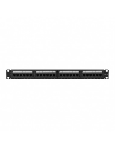 Patch panel lanberg 24 puertos 1u cat.6a utp 19 pulgadas negro
