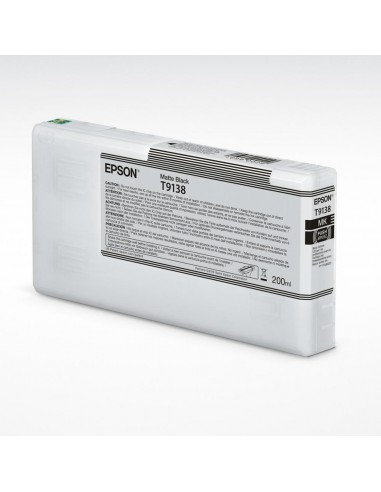 Cartucho tinta epson t9138 negro mate 200ml