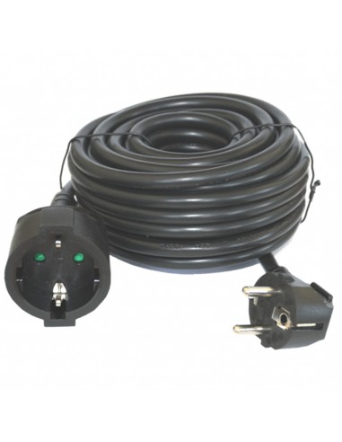 Cable prolongador de corriente silver electrics 10m - 3x 1.5mm - 250v - 16a - 3.500w negro