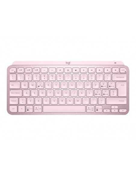 Teclado logitech mx keys mini rosa wireless inalambrico
