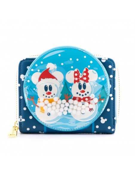 Monedero loungefly disney minnie y mickey muÃ±ecos de nieve