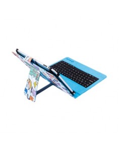 Funda universal estampada silver ht para tablet 9 - 10.1 pulgadas + teclado micro usb pixel gamer