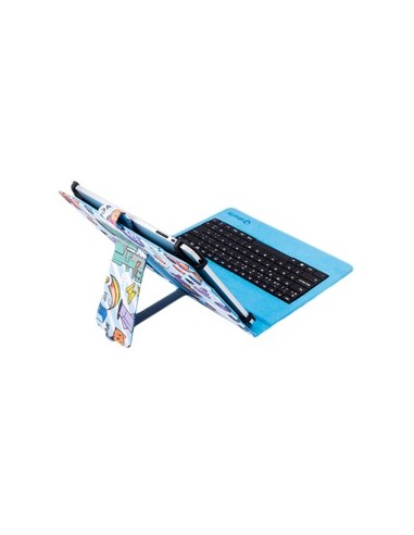 Funda universal estampada silver ht para tablet 9 - 10.1 pulgadas + teclado micro usb pixel gamer