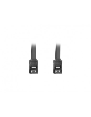 Cable sata iii lanberg 6gb - s hembra hembra clip metal 0.5m rojo