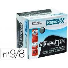 Grapas rapid super strong galvanizadas nº9/8 caja de 5000 unidades - Imagen 1
