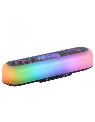 Barra de sonido bluetooth mars gaming msborb negro 20w iluminacion rgb 360