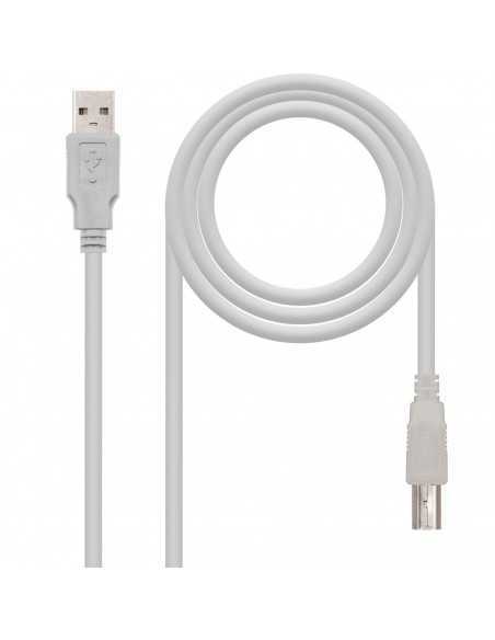Cable impresora nanocable conversor usb - a a usb - b macho - macho beige 1.8m