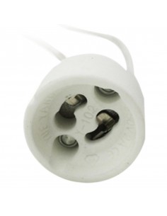 Porta lamparas silever electronics para casquillo gu10 230v 15 cm ( bolsa de 50 unidades)