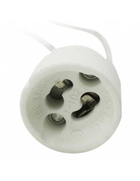Porta lamparas silever electronics para casquillo gu10 230v 15 cm ( bolsa de 50 unidades)