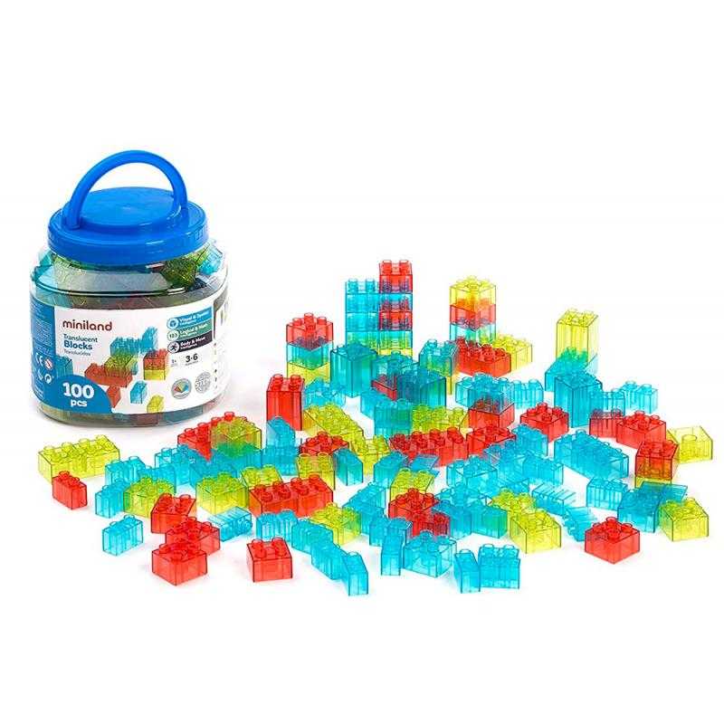 Juego miniland de construccion 1000 piezas encajables de diferentes tamaños y colores 180x180x180 - Imagen 1