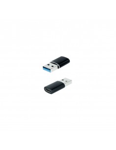 Adaptador usb tipo c a usb tipo a nanocable negro - hembra - macho