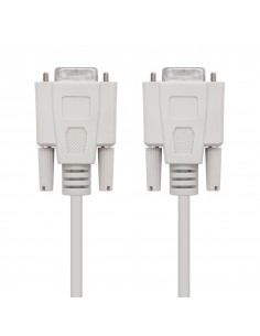 Cable rs232 db9 nanocable 1.8m - hembra - hembra - beige null modem