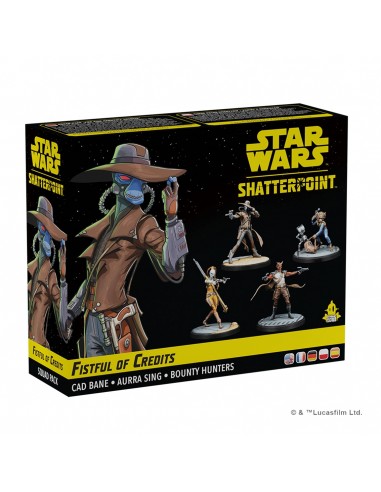 Juego de mesa star wars shatterpoint fistful of credits cad bane squad pack edad recomendada 14 aÃ±os