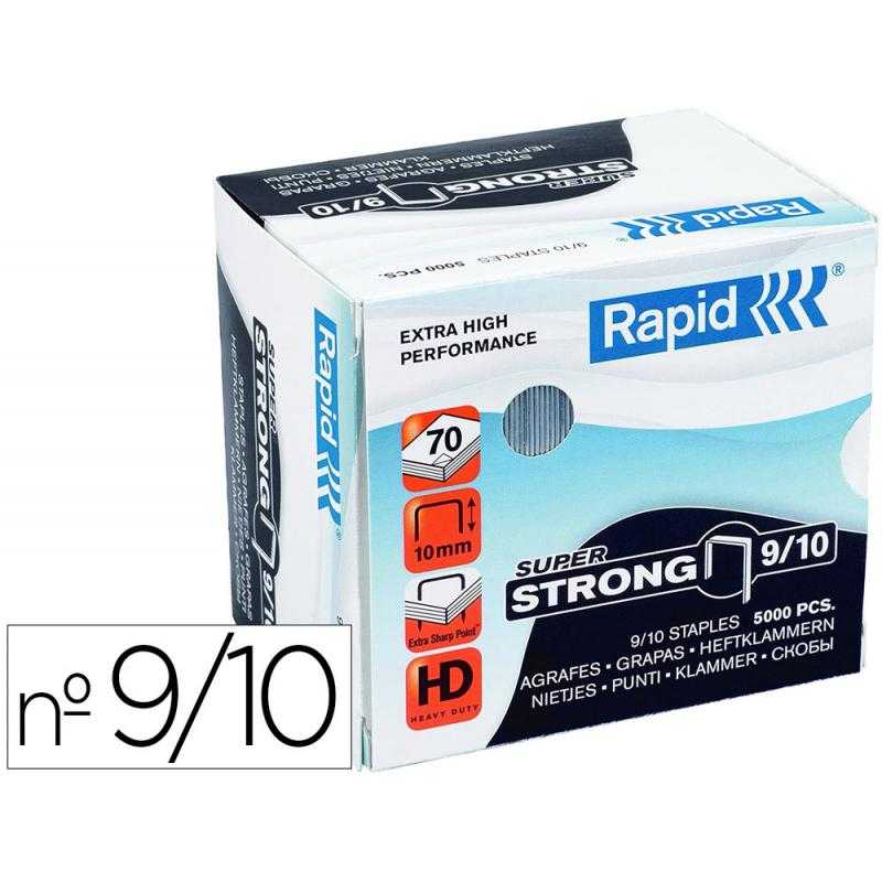 Grapas rapid super strong galvanizadas nº9/10 caja de 5000 unidades - Imagen 1