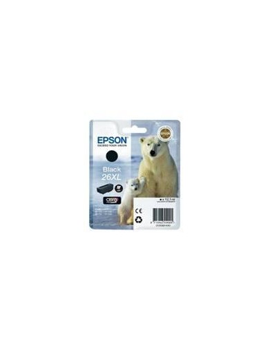 Cartucho tinta epson t262140 negro xl xp - 600 - 605 - 700 - 800 - oso polar