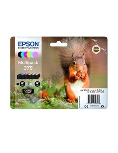 Multipack cartucho tinta epson 378 c13t37884010 6 colores foto claria 378 ardilla