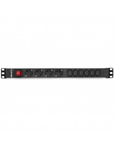 Regleta salicru para rack 19 pulgadas sps pdu 4 tomas schuko 6 tomas iec interruptor