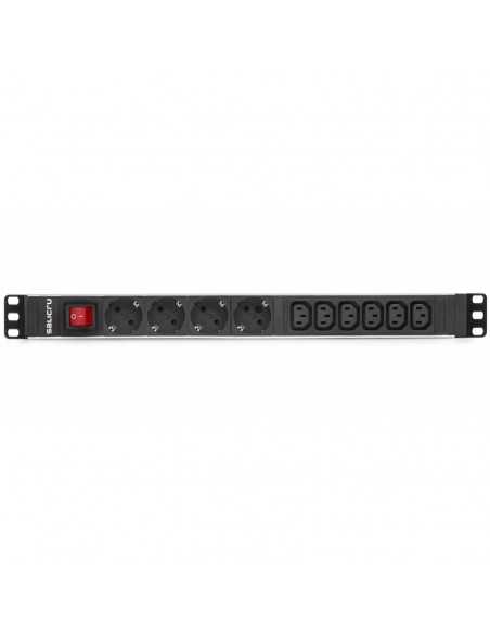 Regleta salicru para rack 19 pulgadas sps pdu 4 tomas schuko 6 tomas iec interruptor